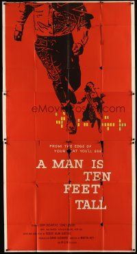 6h569 EDGE OF THE CITY 3sh '57 directed by Martin Ritt, Sidney Poitier, Man is Ten Feet Tall!