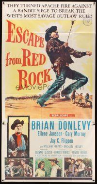 6h574 ESCAPE FROM RED ROCK 3sh '57 Brian Donlevy, the west's most savage outlaw rule!