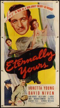 6h576 ETERNALLY YOURS 3sh R40s Loretta Young & David Niven want old fashioned love!