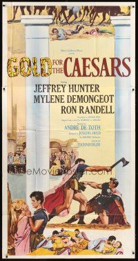 6h599 GOLD FOR THE CAESARS int'l 3sh '64 Jeffrey Hunter, Mylene Demongeot, Oro Per I Cesari
