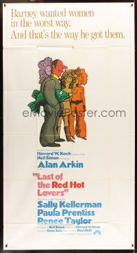 6h673 LAST OF THE RED HOT LOVERS int'l 3sh '72 Alan Arkin got women in the worst way, by Neil Simon