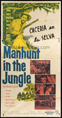6h710 MANHUNT IN THE JUNGLE 3sh '58 Matto Grosso Amazon, the deadliest jungle in the world!