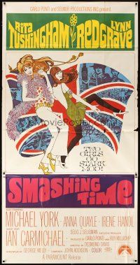 6h849 SMASHING TIME 3sh '68 sexy Rita Tushingham & Lynn Redgrave go stark mod in swinging London!