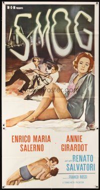 6h850 SMOG 3sh '62 Italian Franco Rossi, full-length artwork of sexy Annie Girardot!