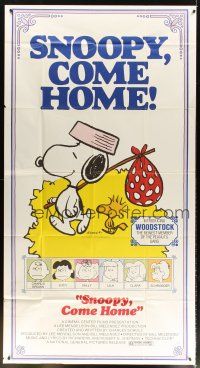 6h851 SNOOPY COME HOME 3sh '72 Peanuts, Charlie Brown, great Schulz art of Snoopy & Woodstock!