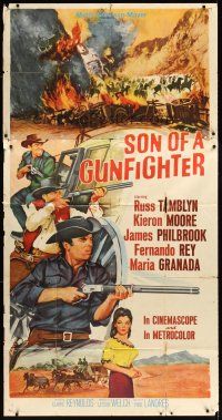 6h856 SON OF A GUNFIGHTER 3sh '66 Russ Tamblyn as Johnny Ketchum, Kieron Moore, different art!