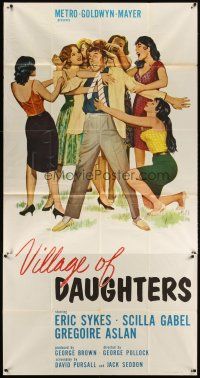 6h916 VILLAGE OF DAUGHTERS 3sh '62 art of Eric Sykes with sexy ladies, English comedy
