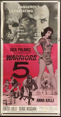 6h923 WARRIORS FIVE 3sh '62 Jack Palance, The incredible Anna Ralli, dangerous, devastating!