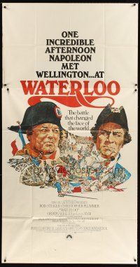 6h925 WATERLOO 3sh '70 great art of Rod Steiger as Napoleon Bonaparte & Christopher Plummer!