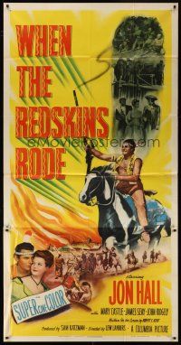 6h930 WHEN THE REDSKINS RODE 3sh '51 Native American Jon Hall on horse holding rifle!