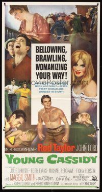 6h951 YOUNG CASSIDY 3sh '65 John Ford, bellowing, brawling, womanizing Rod Taylor!