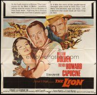 6h014 LION 6sh '63 William Holden, Trevor Howard & Capucine + cool art of Africa!