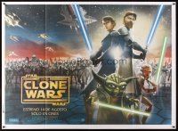 6h292 STAR WARS: THE CLONE WARS Argentinean 43x58 '08 Anakin Skywalker, Yoda, & Obi-Wan Kenobi!