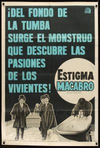 6h152 CURSE OF THE LIVING CORPSE Argentinean '64 from grave the creature that undrapes the living!