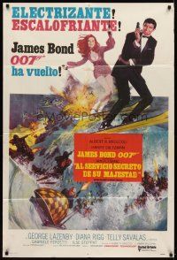 6h222 ON HER MAJESTY'S SECRET SERVICE Argentinean '69 Lazenby's only appearance as James Bond!