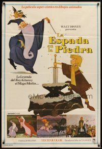 6h252 SWORD IN THE STONE Argentinean R70s Disney's story of young King Arthur & Merlin the Wizard!