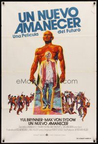6h270 ULTIMATE WARRIOR Argentinean '75 bald & barechested Yul Brynner, a film of the future!