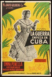 6h274 WAR STARTS IN CUBA Argentinean '57 La guerra empieza en Cuba, Emma Penella!