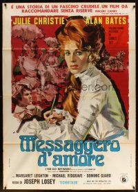 6h353 GO BETWEEN Italian 1p '71 different artwork of Julie Christie, directed by Joseph Losey!