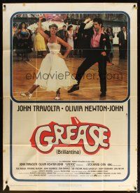 6h357 GREASE Italian 1p '78 John Travolta & Olivia Newton-John in a most classic musical!