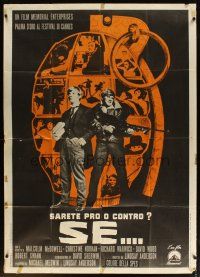 6h373 IF Italian 1p '69 Malcolm McDowell, directed by Lindsay Anderson, different grenade image!
