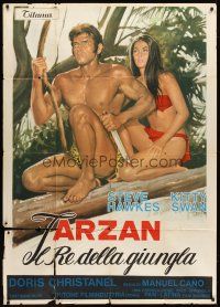 6h380 KING OF THE JUNGLE Italian 1p '70 Steve Hawkes as Tarzan, screenplay by Umberto Lenzi!