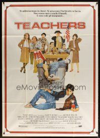 6h458 TEACHERS Italian 1p '85 directed by Arthur Hiller, Nick Nolte, Judd Hirsch, different art!