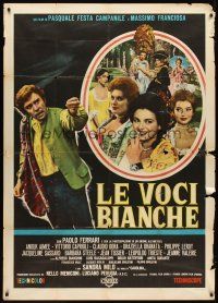 6h481 WHITE VOICES Italian 1p '64 Le Voci Bianche, Paolo Ferrari, Anouk Aimee, Barbara Steele