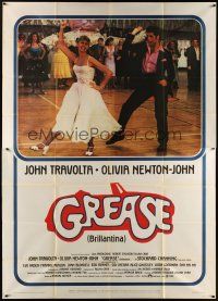 6h065 GREASE Italian 2p '78 John Travolta & Olivia Newton-John in a most classic musical!
