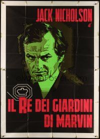 6h074 KING OF MARVIN GARDENS Italian 2p '76 different art of Jack Nicholson, Bob Rafelson!