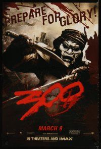 6j693 300 commercial poster '06 Zack Snyder directed, Gerard Butler, prepare for glory!