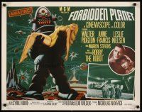 6j731 FORBIDDEN PLANET commercial poster R95 art of Robby the Robot carrying Anne Francis!
