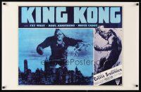 6j746 KING KONG commercial poster '83 Fay Wray, Robert Armstrong, giant ape on rampage!