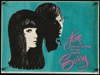 6j426 LOVE IS NEVER HAVING TO SAY YOU'RE SORRY felt commercial poster '71 Love Story tagline!