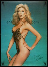 6j439 MORGAN FAIRCHILD commercial poster '81 super sexy image in leopard print one-piece!
