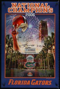 6j440 NATIONAL CHAMPIONS 2006 FLORIDA GATORS signed commercial poster '07 by several team members!