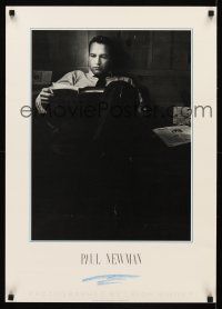 6j442 PAUL NEWMAN French commercial poster '80s great close-up of Newman reading!