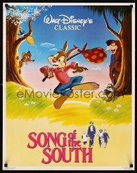 6j771 SONG OF THE SOUTH commercial poster '86 Walt Disney, Uncle Remus, Br'er Rabbit & Br'er Bear!