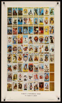 6j462 TAROT UNIVERSAL DALI Spanish commercial poster '84 set of tarot cards by Salvador Dali!