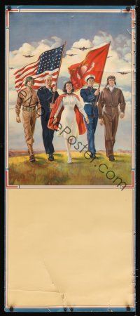 6j028 FREEDOM FOREVER WWII Calendar '42 great Steinke art of soldiers & nurse
