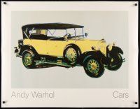 6j012 ANDY WARHOL: CARS 28x36 art print '88 cool colorized image of vintage automobile!