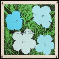 6j004 ANDY WARHOL FLOWERS 28x28 French art print '70 blue style!