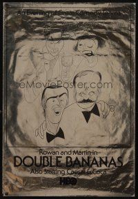 6j493 DOUBLE BANANAS foil tv poster '78 Al Hirschfeld art of Rowan & Martin, Cid Caesar, Coca!
