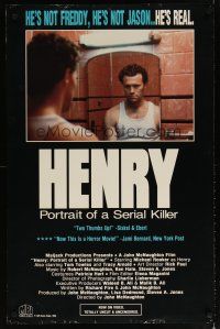 6j529 HENRY: PORTRAIT OF A SERIAL KILLER video poster R90 Michael Rooker as Henry Lee Lucas!