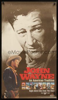 6j535 JOHN WAYNE AN AMERICAN TRADITION video poster '90 great art of The Duke!