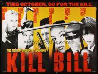 6j792 KILL BILL: VOL. 1 REPRODUCTION teaser poster '03 Tarantino, Uma Thurman, Lucy Liu!