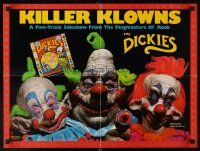 6j630 KILLER KLOWNS FROM OUTER SPACE 18x24 music poster '88 Cramer, Suzanne Snyder, Alien bozos!