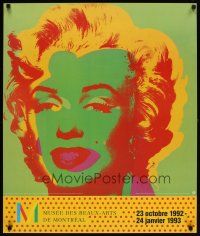 6j016 MUSEE DES BEAUX-ARTS DE MONTREAL German art exhibition '92 Warhol art of Marilyn Monroe!