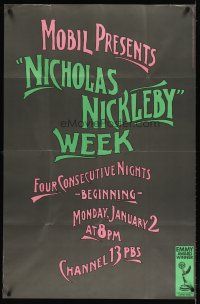 6j497 NICHOLAS NICKLEBY WEEK tv poster '83 Royal Shakespeare Company's stage play!