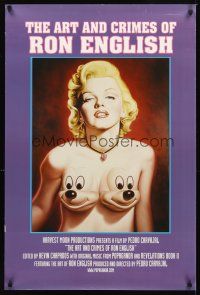 6j577 POPAGANDA: THE ART & CRIMES OF RON ENGLISH special 24x36 '05 art of Marilyn Monroe & Mickey!